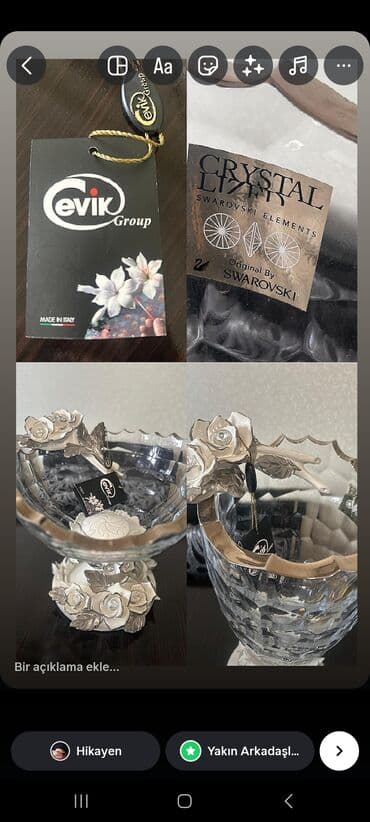 termos qab: Cevik Group dekorativ kristal dəst - İstehsal: Made in Italy (Cevik — 1