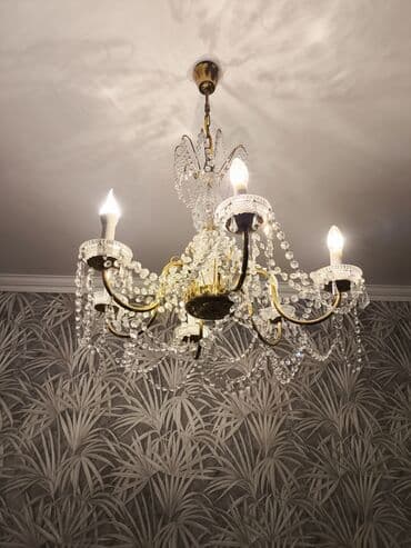 Çılçıraq, 8 lampa, Xrustal