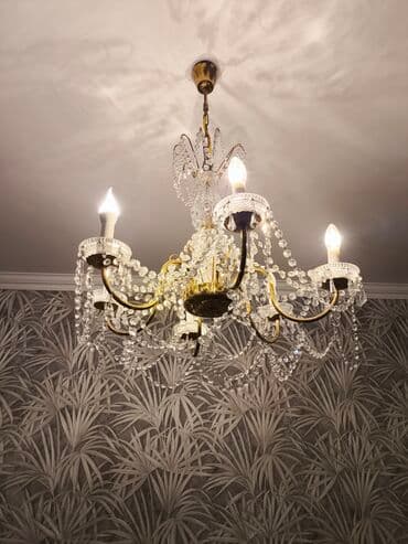 listur sekilleri: Çılçıraq, 8 lampa, Xrustal — 1