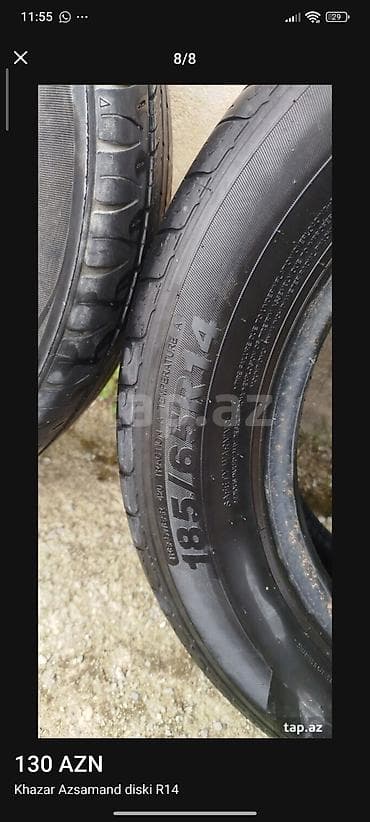 mersedes 190 mator: Disk təkər 185 / 65 / R 14, 4 Boltlu — 8