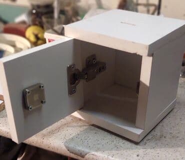 pul sayan aparat qiyməti: Açarla kilidlənən taxta pul qutusu/kassa qutusu - Material: ağ rəngli — 3