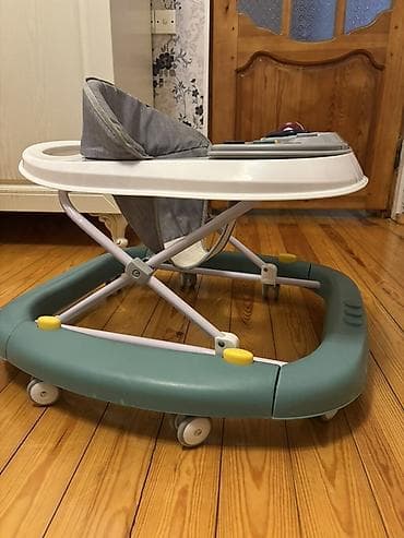 celikler: Uşaq gəzdirəni / yürüteç - Rəng: ağ-boz konsol, göy-yaşıl baza, boz — 2