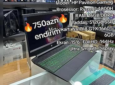 ucuz oyun laptop: İşlənmiş HP Pavilion, 15.6 ", AMD Ryzen 7, 512 GB — 1