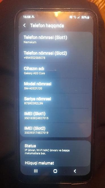 azercell operatorla elaqe: Samsung Galaxy A03, 32 GB, rəng - Göy — 3