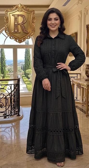 Zərif detallı maxi don - Uzun, A-kəsimli maxi siluet - Klassik