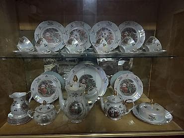 maca cayı: Çay dəsti, rəng - Ağ, Farfor, Almaniya — 1