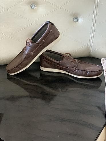 Kişi mokasinləri – qəhvəyi rəng - Üst material: yumşaq dəri effekti