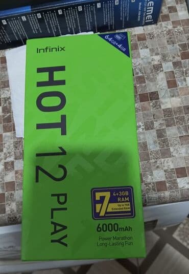 iphone 6s almaq bu: Infinix Hot 12 Play, 4 GB, rəng - Göy, Face ID, Sensor — 5