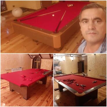 nerd taxta satisi: Bilyard stollarinin qurawdrilmasi parcalarin tezesi ile evez — 7