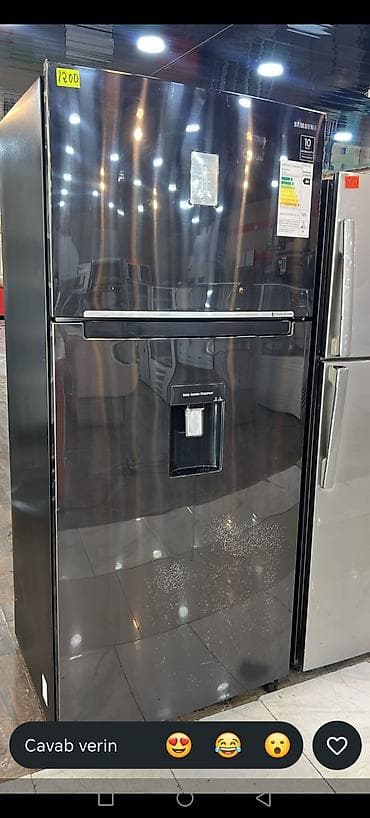 Samsung iki qapılı soyuducu (üst dondurucu) - Rəng: parlaq qara, üst
