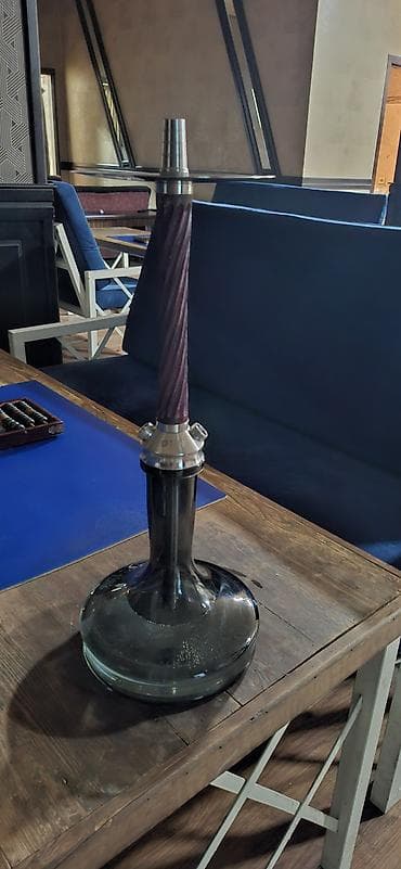 qelyan icare: Nərgilər üçün set - Müasir dizaynlı metal gövdəli nərgilər - Şüşə — 5