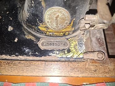 İncəsənət və kolleksiyalar: Singer mexaniki tikiş maşını (antique model) orijinal. Seriya nömrəsi — 4