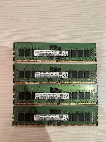 Operativ yaddaş (RAM): Operativ yaddaş (RAM) Hynix, 16 GB, 2666 Mhz, DDR4, PC üçün, İşlənmiş — 1