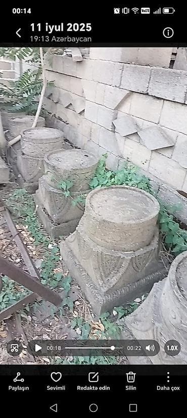 Məmulat: Betondan dekorativ sütun elementləri və iri beton bloklar — 4