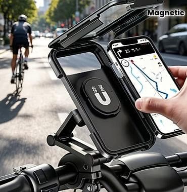 smart lock qw: Velosiped və Motosiklet üçün Suya Davamlı Telefon Tutacağı, Maqnitli — 9
