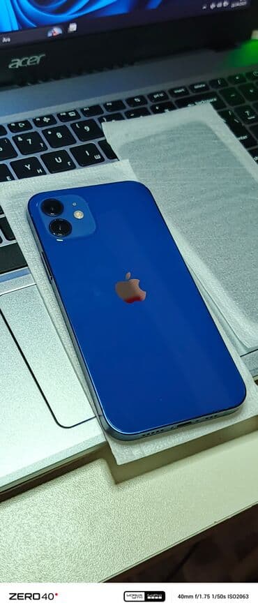 iphone kamera: IPhone 12, Mavi, Simsiz şarj — 2