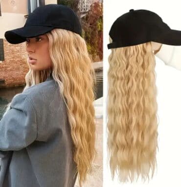 королевский боб для похудения оригинал и подделка: Qırmızı beysbol papaqlı saç parik - 2-si 1-də dizayn: papağın iç — 5