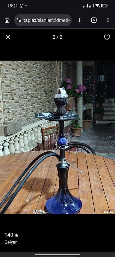 bas: Qəlyan - Klassik dizaynlı, şüşə kolbalu qəlyan - Alt hissə: dərin — 1