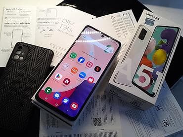 Samsung Galaxy A51 5G, 128 GB, rəng - Ağ, Zəmanət, Düyməli, Sensor