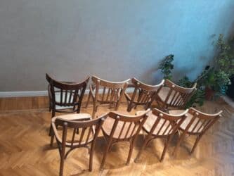 köhnə qədim gədim sovet davet stol stul mebel: Mətbəx üçün, İşlənmiş, Qatlanmayan, Stul — 7