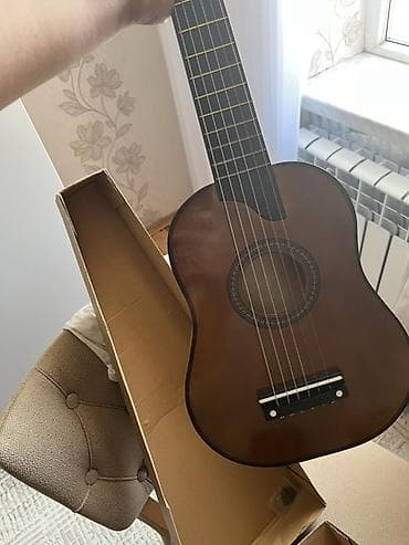 harry potter asa: Klassik akustik kiçik ölçülü gitara - Korpus: qəhvəyi laklı taxta — 3
