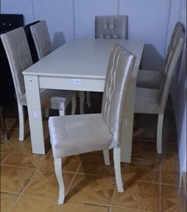 işlənmiş stol stul dəsti sumqayit: Qonaq otağı üçün, Yeni, Açılmayan, Dördbucaq masa, 6 stul — 11