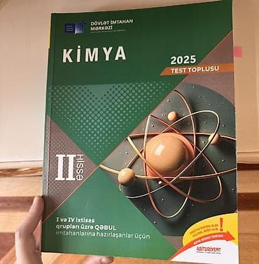 Məhsul: DİM – Kimya 2025 Test Toplusu (I və II hissə) Az işlənib — 1