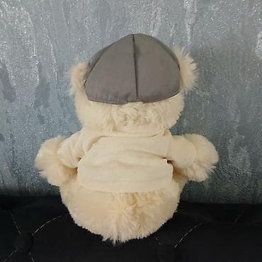 oyuncaq tank: Britaniya üslublu yumşaq oyuncaq ayı - Rəng: krem-ağ tüklü gövdə — 4