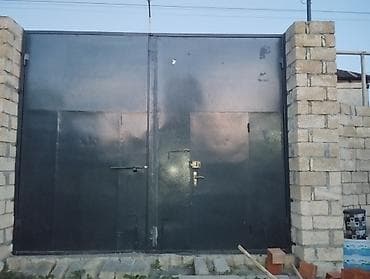 demir setkalar: İşlənmiş Dəmir Həyət darvazası, Yana açılan, Mexaniki, Qapı ilə, rəng - Qara, Kredit yoxdur — 2