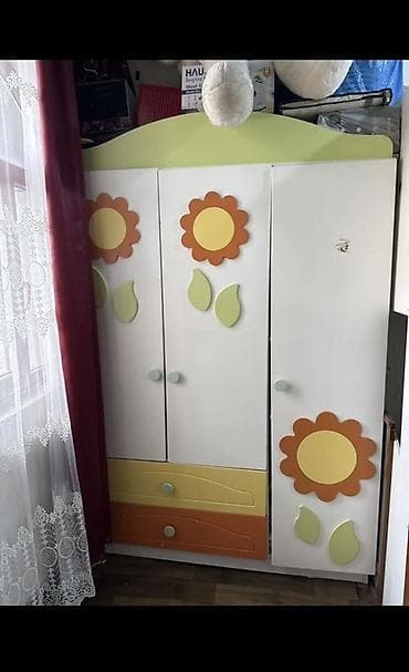 usaq dolab mebel: Oğlan və qız üçün, 2 təknəfərlik çarpayı — 1
