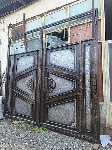Həyət darvazaları: Metal darvaza dəsti - Material: qalın profilli dəmir karkas, möhkəm — 1