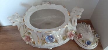 ваза под фрукты: Антикварная ваза шкатулка.фарфор, лепка.старая. в идеальном состояние — 2