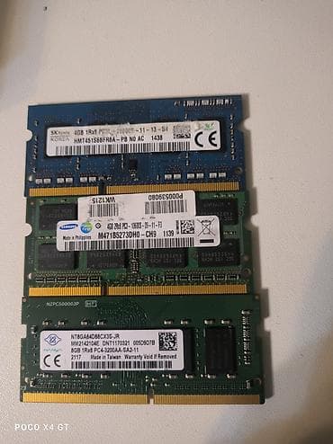 notebook ehtiyat hisseleri: Məhsul: RAM modul dəsti Noutbuk üçün: - SAMSUNG 4GB, DDR3, (PC3 ‑ — 1