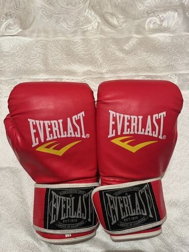 Digər idman və istirahət malları: Everlast boks əlcəkləri - Brend: Everlast - Rəng: qırmızı, ağ loqo və — 1
