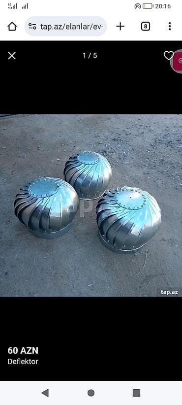 Lesa: Məhsul: Dam üçün turbovent (deflektor) Təsvir: - Təbiət küləyi ilə — 2