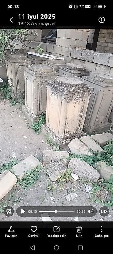 Məmulat: Betondan dekorativ sütun elementləri və iri beton bloklar — 2