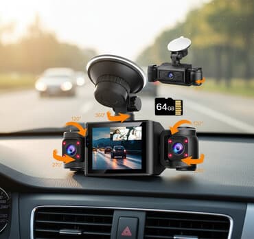 Mətbəx texnikası: Üçlü avtomobil DVR kamera sistemi Xüsusiyyətlər: - Eyni anda 3 kamera — 1