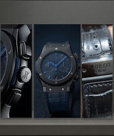 İşlənmiş, Qol saatı, Hublot, rəng - Qara — 3