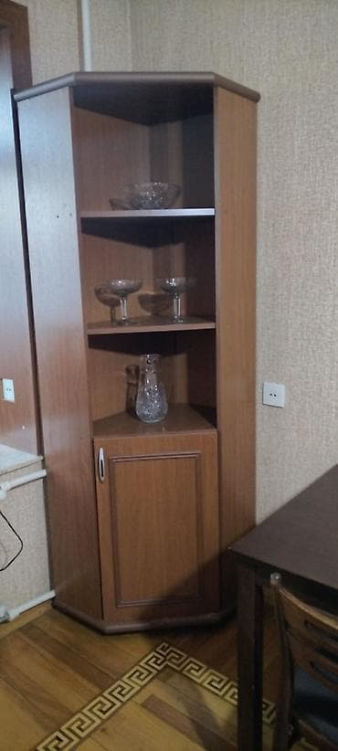 İşlənmiş, 3 qapılı, Siyirməli, Qəhvəyi, Taxta, Açılan, Düz dolab — 2