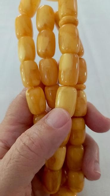 Личные вещи: Bahadır!!! Təbii,Baltik kəhrəbasından 33 muncuq, yağ-bal rəngli təsbeh — 3