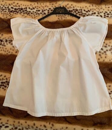 женские кофты на пуговицах: Рубашка, Для девочек, 8 - 9 лет, Benetton — 1