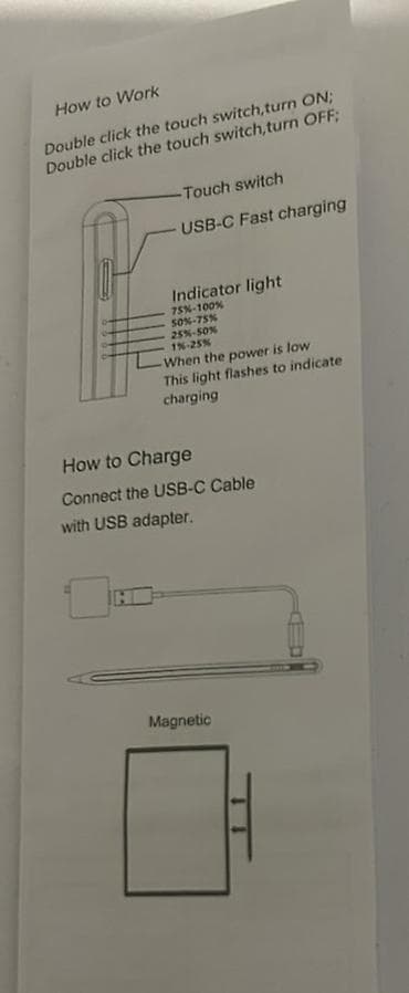 Stiluslar: IPad üçün USB-C ilə şarj olunan stylus qələm ! Qutu yoxdur! — 2