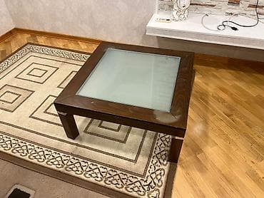 qonaq stolu: Kvadrat masa, Açılmayan, Təkərsiz, Şüşə, Zəmanətsiz — 2