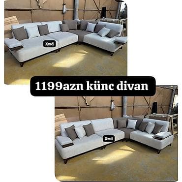 Künc divan – 1199 AZN - L formalı, geniş oturma sahəsi - İki tərəfli