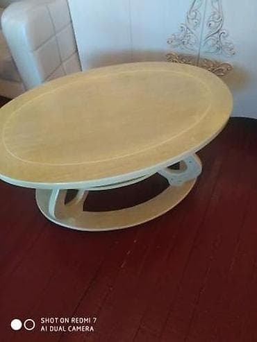 mebel aksesuarları satışı: Oval masa, Açılmayan, Təkərli, MDF, Zəmanətsiz — 1