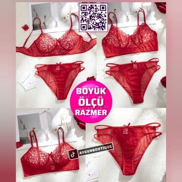 iç geyimlər: Güpurlu tüllü iç geyim dəsti 🔸 Yeni 2026 model Böyük ölçü/razmer — 3