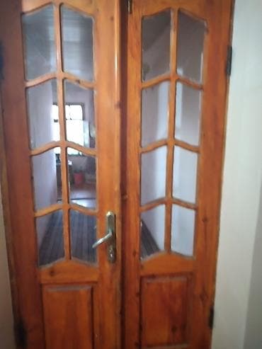 qapı taxta: İkili və tək yarpaqlı interyer qapıları (şüşəli) - Material: təbii — 2