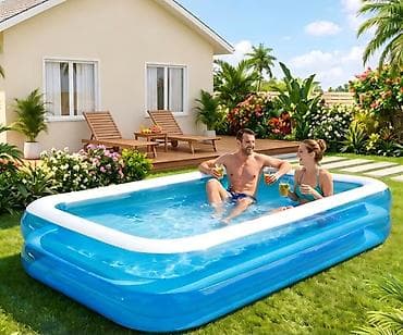 hovuz: 🌊 Elektron Nasos HƏDİYYƏ! 🎁 INTEX Şişmə Hovuz – Yay üçün ideal seçim! — 1