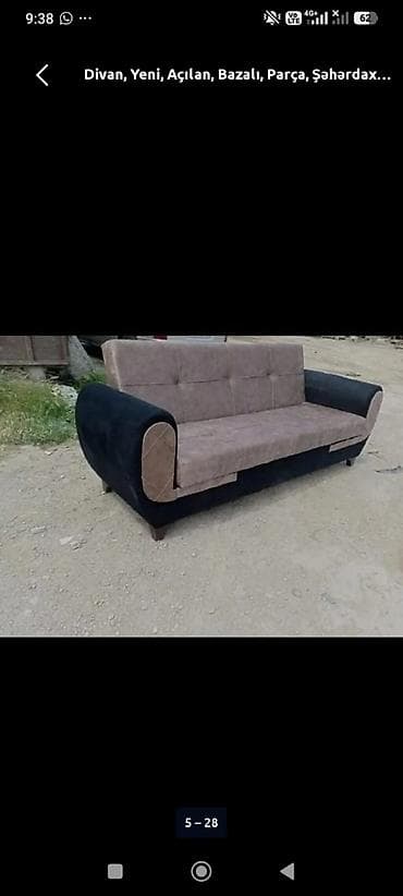 divan divan: Divan, Qonaq otağı üçün, Bazalı, Açılan — 1