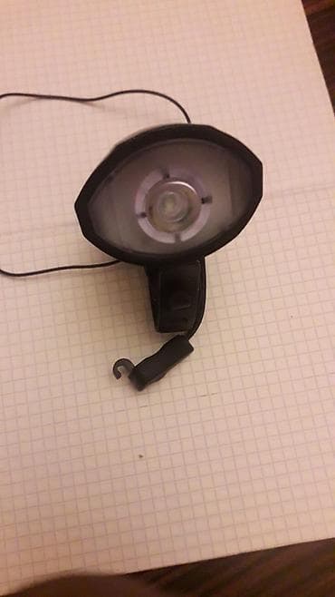 velosiped siqnal satilir: Velosiped üçün ön LED fənər və naqilli səs siqnalı (zəng) dəsti - — 2